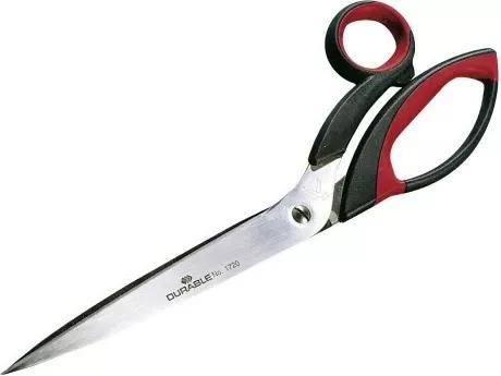 Gërshërë Durable 172001, 25cm, çelik inox, e zezë/kuqe
