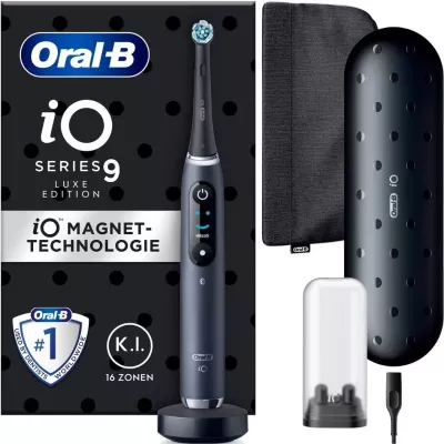 Furçë dhëmbësh elektrike, Oral-B iO9 (421863), me bazë karikimi dhe kuti udhëtimi, e zezë
