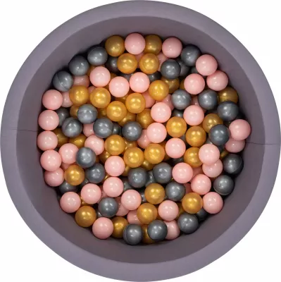 Pishinë me topa për fëmijë, ngjyrë gri, Bubble Pops v10, Evila Originals