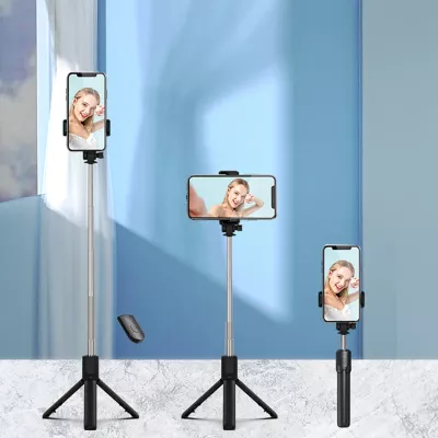 Selfie stick Hurtel WRY1S me tripod, për telefon, 67 cm, e zezë