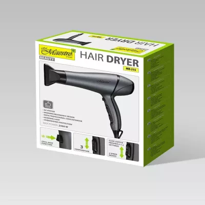 Tharëse flokësh Maestro MR-215, 2300W, E zezë
