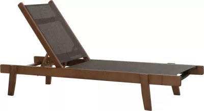 Shezllon profesional për plazh, dru ahu, ngjyrë arre, FH10356.04, 200x61-66x31-91H cm