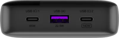 Power bank CANYON PB-240 25000mAh PD 140W me display, Dark Grey