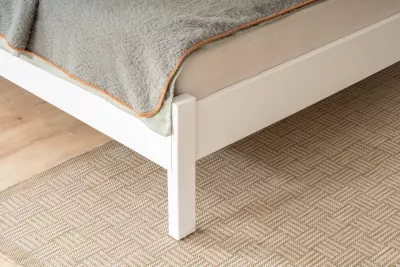 Krevat dopio Skye Decor, stil modern country, i bardhë, 160x200