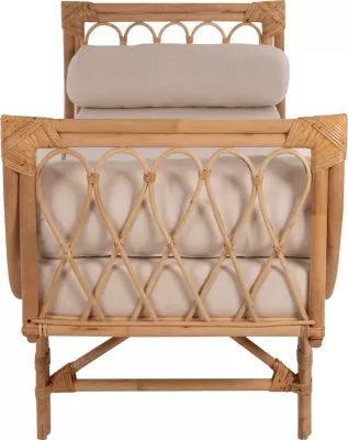 Divan për jashtë CHARMELLA FH9659 natyral rattan-jastëkë bezhë 187x69x76H cm