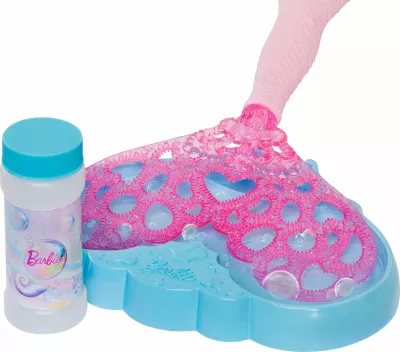 Kukull sirenë Barbie Dreamtopia Bubble Mermaid Mattel JLW56, me mekanizëm flluskash pa bateri, set me tabaka, solucion dhe brushë, rozë