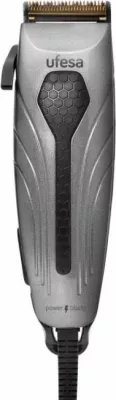 Makinë qethjeje elektrike UFESA CP6105, 6W, AC, 4 krehëra 3-12mm, teh Inox/Titanium, gri/zezë, set me aksesorë