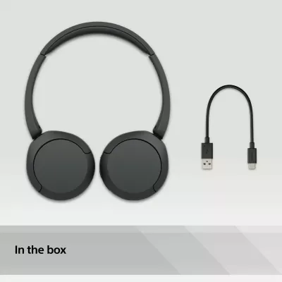 Kufje Sony WH-CH520, Bluetooth 5.2, 50h bateri, me mikrofon, të zeza