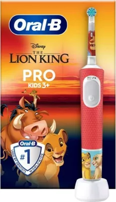 Furçë dhëmbësh elektrike Braun Oral-B VITALITY PRO D103 The Lion King, për fëmijë, e kuqe