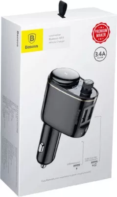 Transmetues FM për veturë Baseus S-06 me Bluetooth/USB, i zi