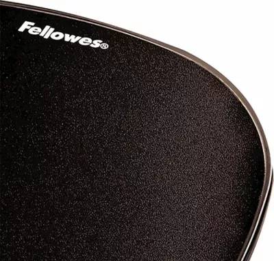 Mauspad FELLOWES Crystal Gel 9112101 me mbështetëse për kyç, e zezë