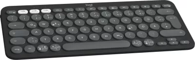 Tastierë Logitech Pebble Keys 2 K380s, mini, wireless, RF + Bluetooth, QWERTZ, grafit