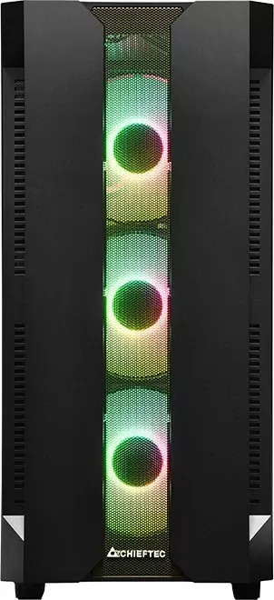 Kasë Chieftec Hunter GS-01B-OP, midi tower, xham i temperuar, RGB, e zezë