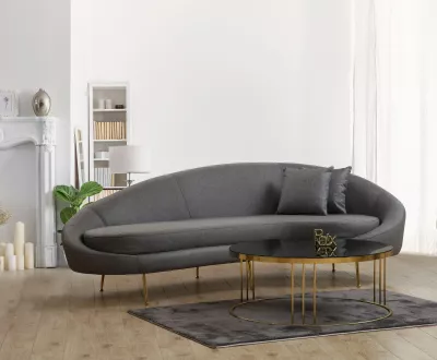 Divan treshe, ngjyrë gri e errët, Atelier del Sofa, Eses