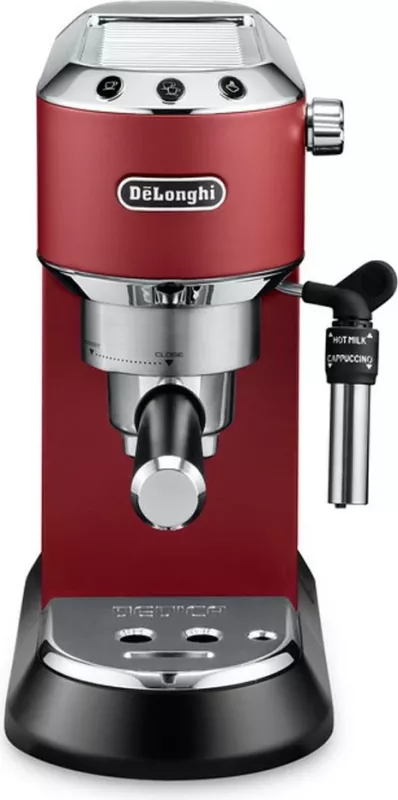 Aparat kafeje DeLonghi Dedica EC685.R, gjysmë automatik, ngjyrë e kuqe