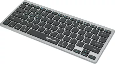 Tastierë MANHATTAN Slim Funktastatur, Bluetooth 3.0/2.4GHz, anthrazit