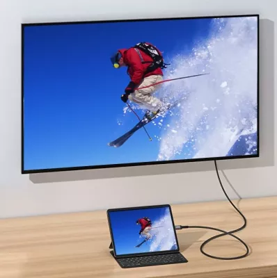 Kabllo USB-C në HDMI Equip 1m, 4K/60Hz, e zezë/gri
