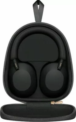 Kufje Sony WH-1000XM5 Bluetooth me ANC dhe mikrofon, të zeza, set me këllëf