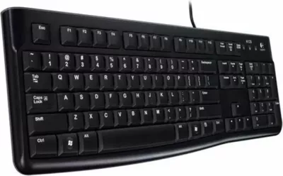 Tastierë Logitech K120, me kabllo USB, layout slloven, e zezë, OEM
