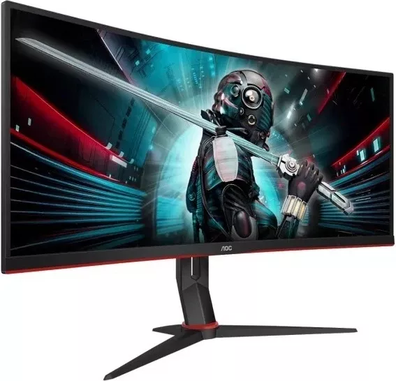 Monitor AOC CU34G2X / BK, 34", 144Hz, i zi/i kuq