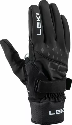 Doreza skijimi Leki CC Shark 9.0, madhësi 9, MF Touch, të zeza