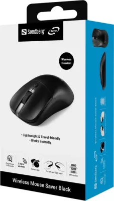 Maus wireless Sandberg Mouse Saver 800/1200/1600 DPI, USB-A receiver, i zi