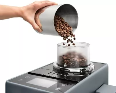 Aparat kafeje DeLonghi Rivelia EXAM 440.55G, automatik, 12 filxhanë, gri