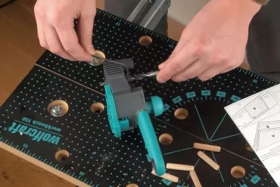 Dowelmaster Wolfcraft, 4640000, për bashkime druri, E zezë
