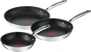 Tigan Tefal Duetto+ G732S3, çelik inox, 3 copë, ngjyrë e zezë