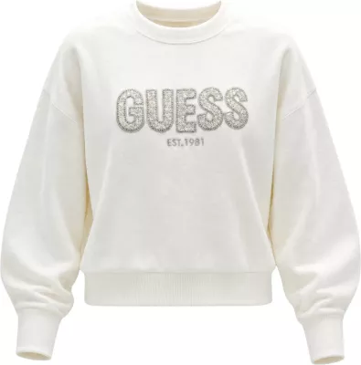 Duks për femra Guess Madeline Logo W6YR30 Z0978, i bardhë [Madhësia: M]