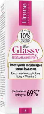 Serum për fytyrë Lirene Effect Glassy Intensively Brightening Acid, për femra, 30ml