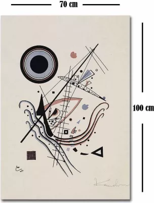 Pikturë dekorative në kanavacë, art Kandinsky, shumëngjyrëshe, 70x100cm