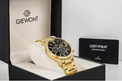 Orë dore meshkuj Giewont GW8510-B5, gold black, set
