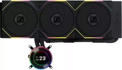 Ftohës uji AiO Lian Li Hydroshift II LCD-C 360TL (GHS2LCD36TB) 360mm, 3x120mm ARGB, LCD 2.1", e zezë
