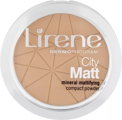 Puder kompakt matifikues Lirene City Matt Mineral 03 Bezhë për femra 9g
