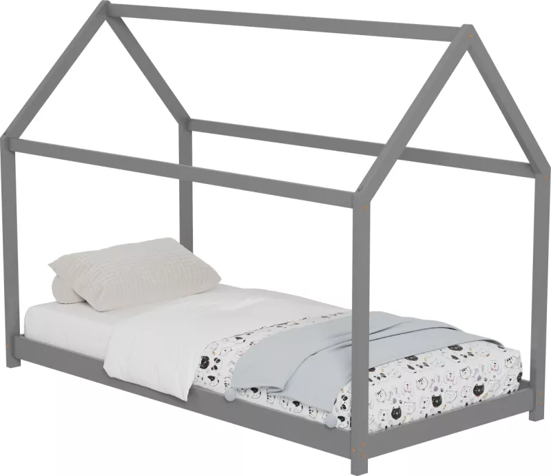 Krevat për fëmijë PEPE FH678.05 t.MONTESSORI dru pishe i fortë në gri - 140x70cm