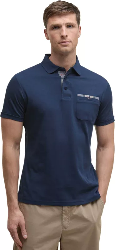 Maicë polo për meshkuj Barbour Premium Corpatch Tailored MML1496, e kaltër e errët [Madhësia: S]