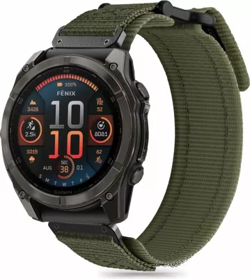 Rrip najloni Tech-Protect Scout Pro për Garmin Fenix 5X/5X Plus/6X/6X Pro/7X/8 (51mm), i gjelbër