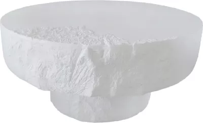 Tavolinë anësore Sorrento, ngjyrë e bardhë me model mermeri, 91.5x91.5x45cm