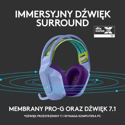 Kufje gaming Logitech G733 LIGHTSPEED (981-000890), wireless, 7.1 surround, USB, vjollcë