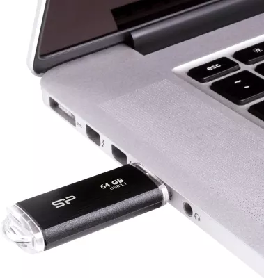 USB Flash Drive Silicon Power Blaze B02, 64GB, Lloji A, Gjen 1, e zezë