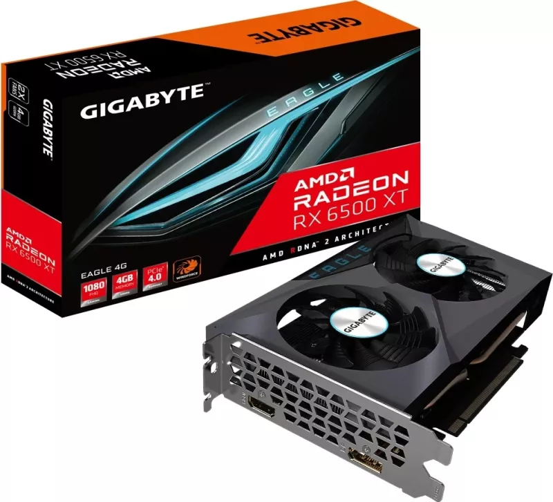 Kartelë grafike Gigabyte Radeon RX 6500 XT, 4 GB GDDR6, Gri