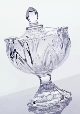 Enë për sheqer prej qelqi, transparente, Hermia, BADE6631