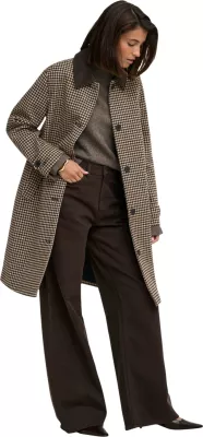 Pallto për femra Jacqueline de Yong JDYVALERIE Check Coat OTW 15376712, kafe [Madhësia: L]