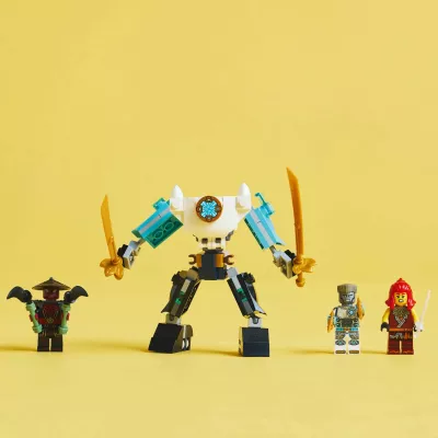 Set LEGO NINJAGO Mech në armaturë beteje të Zane 71827, 92 copë