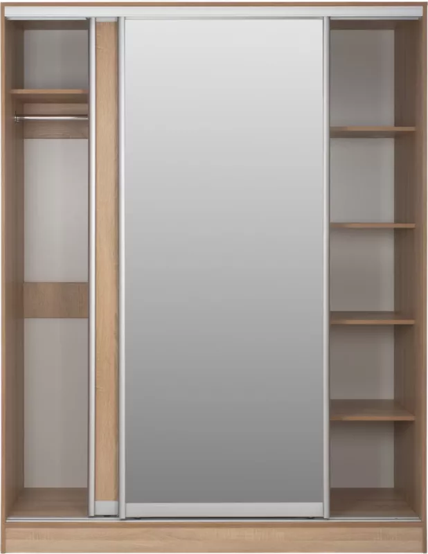 Dollap me dyer rrëshqitëse me pasqyrë, sonama, FH2434, 160x60x210 cm