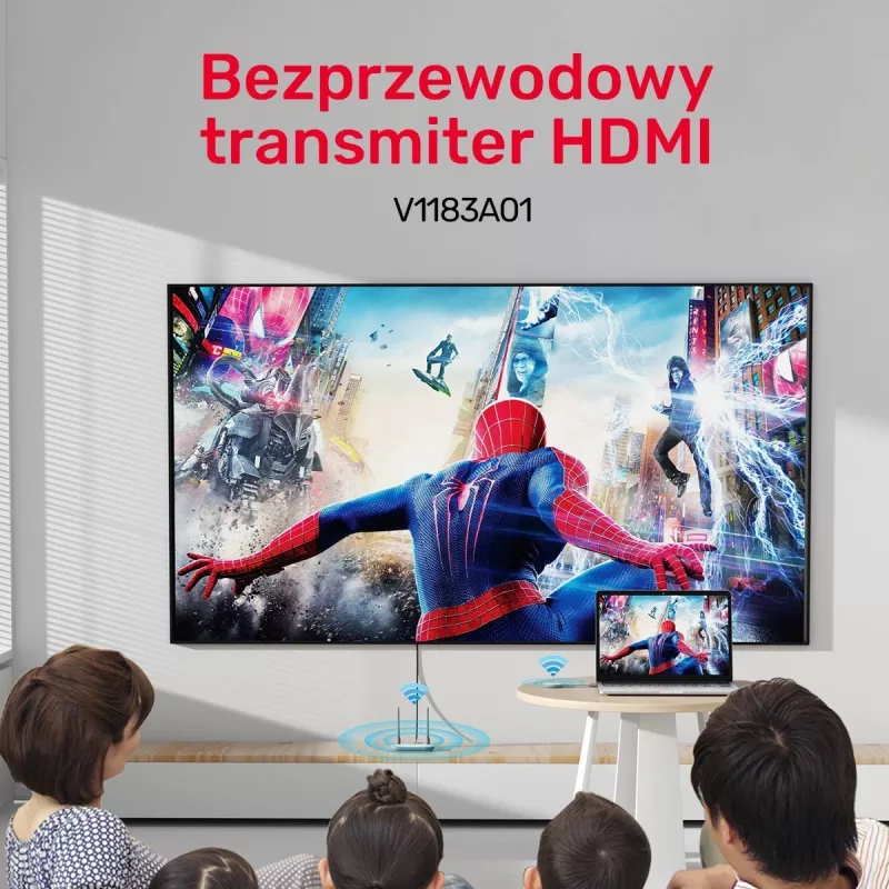 Nadajnik dhe marrës HDMI pa tela Unitek, zgjatje deri në 50m, bardhë