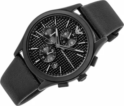 Orë dore me byzylyk për meshkuj Emporio Armani, të zeza
