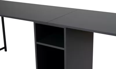 Tavolinë studimi Nordure, dyshe, anthracite, e zezë