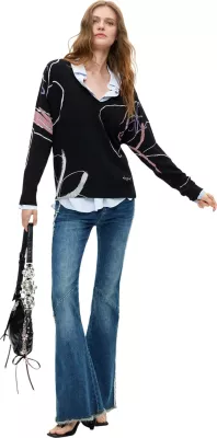 Xhemper për femra Desigual 26WWJF29, i zi [Madhësia: XS]